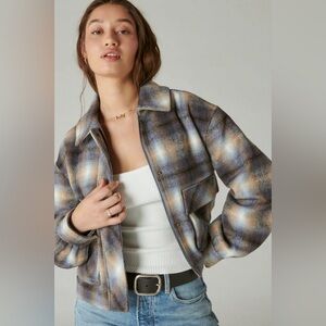Lucky Brand Cropped Blue Jacket